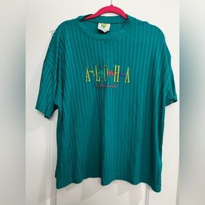 Vintage Fabric Tag Aloha Pineapple Zone Tshirt “One Size Fits All” fits Large